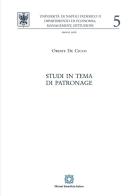 Studi in tema di patronage di Oreste De Cicco edito da Edizioni Scientifiche Italiane