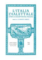 L' Italia dialettale. Rivista di dialettologia italiana (2023) vol.84 edito da Edizioni ETS