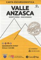 Carta escursionistica Valle Anzasca. Scala 1:25.000. Ediz. italiana, inglese, tedesca e francese vol.5 edito da Geo4Map