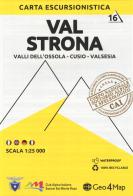 Carta escursionistica valle Strona. Scala 1:25.000. Ediz. italiana, inglese, tedesca e francese vol.16 edito da Geo4Map