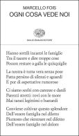Ogni cosa vede noi di Marcello Fois edito da Einaudi