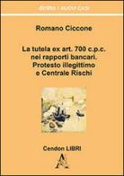 La tutela ex art. 700 c.p.c. nei rapporti bancari. Protesto illegittimo e Centrale Rischi di Romano Ciccone edito da Aracne