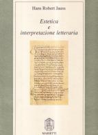Estetica e interpretazione letteraria di Hans R. Jauss edito da Marietti 1820