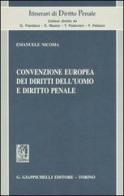 Convenzione europea dei diritti dell'uomo e diritto penale di Emanuele Nicosia edito da Giappichelli