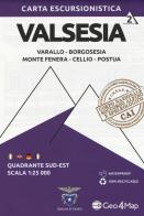 Carta escursionistica Valsesia. Scala 1:25.000. Ediz. italiana, inglese, tedesca e francese vol.2 edito da Geo4Map