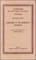 Liriche e frammenti inediti di Alessandro Poerio edito da Storia e Letteratura