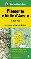 Piemonte e Valle d'Aosta 1:200.000. Carta stradale e turistica edito da Touring
