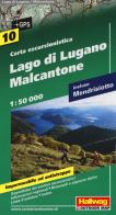 Lago di Lugano, Malcantone 1:50.000. Carta escursionistica edito da Hallwag
