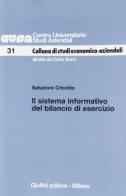 Il sistema informativo del bilancio di esercizio di Salvatore Cricchio edito da Giuffrè