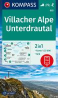 Carta escursionistica n. 065. Villacher Alpe, Unterdrautal 1:25.000 edito da Kompass