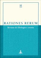 Rationes rerum. Rivista di filologia e storia. Ediz. multilingue vol.16 edito da Tored
