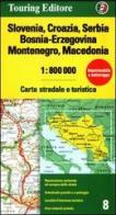 Slovenia, Croazia, Serbia, Bosnia-Erzegovina, Montenegro, Macedonia 1:800.000. Carta stradale e turistica edito da Touring