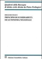 Principio di sussidarietà ed autonomia negoziale di Diego De Felice edito da Edizioni Scientifiche Italiane