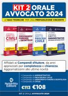 Speciale Orale Avvocato kit 4 compendi (Civile, Ordinamento forense + Procedura Civile + Amministrativo) edito da Neldiritto Editore