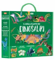Il mega atlante dei dinosauri. Ediz. a colori. Con 40 carte domanda-risposta. Con 4 modellini di dinosauri di Giulia Pesavento edito da Sassi