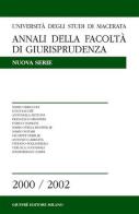 Annali della Facoltà di giurisprudenza. Università di Macerata (2000-2002) vol.5 edito da Giuffrè