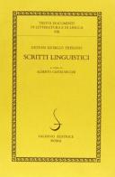 Scritti linguistici di Giangiorgio Trissino edito da Salerno Editrice