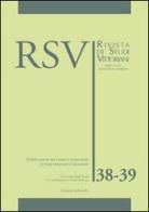 RSV. Rivista di studi vittoriani vol. 38-39. Ediz. inglese edito da Solfanelli