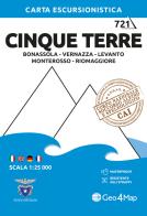 Cinque Terre: Bonassola, Vernazza, Levanto, Monterosso, Rio Maggiore 1:25.000 edito da Geo4Map