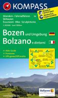 Carta escursionistica n. 54. Bolzano e dintorni-Bozen und Umgebung 1:50.000 edito da Kompass
