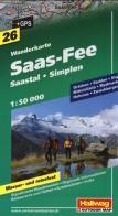 Saas-Fee 1:50.000. Carta escursionistica edito da Hallwag