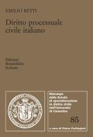 Diritto processuale civile italiano di Emilio Betti edito da Edizioni Scientifiche Italiane