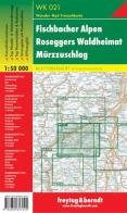 Fischbacher Alpen, Roseggers Waldheimat, Mürzzuschlag 1:50.000 edito da Freytag & Berndt