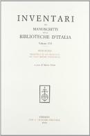 Inventari dei manoscritti delle biblioteche d'Italia vol.106 edito da Olschki