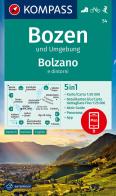 Carta escursionistica n. 54. Bolzano e dintorni 1:50.000 edito da Kompass