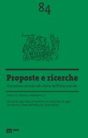 Proposte e ricerche. Economia e società nella storia dell'Italia centrale (2020) vol.84 edito da eum