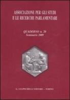 Associazione per gli studi e le ricerche parlamentari vol.20 edito da Giappichelli