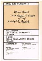 Bollettino del centro rossiniano di studi vol.53 edito da Fondazione G. Rossini