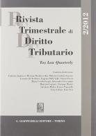 Rivista trimestrale di diritto tributario (2012) vol.2 edito da Giappichelli
