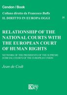 Relationship of the national courts with the european court of human rights di Jean de Codt edito da Key Editore