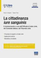 La cittadinanza iure sanguinis. Il riconoscimento a cura dell'Ufficiale di stato civile, del Consolato italiano, del Tribunale civile di Renzo Calvigioni, Tiziana Piola edito da Maggioli Editore