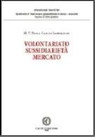 Volontariato sussidiarietà mercato di Paola M. Caputi Jambrenghi edito da Cacucci