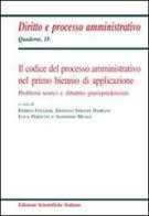 Il codice del processo amministrativo nel primo biennio di applicazione edito da Edizioni Scientifiche Italiane