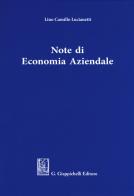 Note di economia aziendale di Camillo Lucianetti edito da Giappichelli