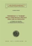 Permesso e «norme» nella disciplina penale dell'abuso edilizio. Il permesso di costruire tra governo del territorio ed interpretazione sostanzialistica di Giorgio Pighi edito da Giuffrè