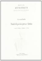 Studi di poesia greca e latina di Giovanni Tarditi edito da Vita e Pensiero