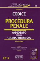 Codice di procedura penale. Annotato con la giurisprudenza 2012-2013. Con CD-ROM edito da Edizioni Giuridiche Simone