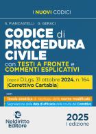 Codice di Procedura Civile con testi a fronte e commenti esplicativi aggiornato al Decreto Correttivo Cartabia D.Lgs. 31 ottobre 2024, n. 164 di S. Pianacastelli edito da Neldiritto Editore