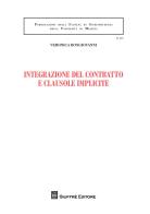 Integrazione del contratto e clausole implicite di Veronica Bongiovanni edito da Giuffrè