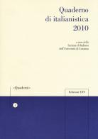 Quaderno di italianistica 2010 edito da Edizioni ETS