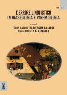 L'errore linguistico in fraseologia e paremiologia edito da Aracne (Genzano di Roma)