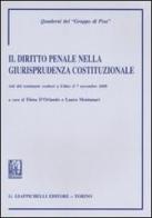 Il diritto penale nella giurisprudenza costituzionale. Atti del Seminario (Udine, 7 novembre 2008) edito da Giappichelli