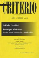 Scritti per «Criterio» di Raffaello Franchini edito da La Scuola di Pitagora