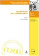 European Union and legal reform 2010 di Francesco Biagi edito da CLUEB