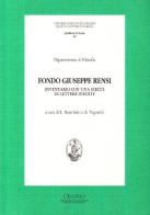 Fondo Giuseppe Rensi. Inventario con una scelta di lettere inedite edito da Cisalpino