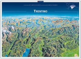 Cartina n. 375. Trentino. Ediz. multilingue edito da Kompass